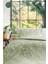 Yeşil White Sakura Çift Kişilik Lastikli Çarşaf Nevresim Takımı 10