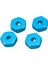 16X Alüminyum Alaşım 12MM Birleştirici Tekerlek Hub Hex Adaptör Wltoys Için Yükseltmeler 144001 1/14 Rc Araba Yedek Parçaları Mavi (Yurt Dışından) 2