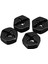 12X Alüminyum Alaşım 12MM Birleştirici Tekerlek Hub Hex Adaptör Wltoys Için Yükseltmeler 144001 1/14 Rc Araba Yedek Parçaları Siyah (Yurt Dışından) 3