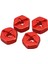 40X Alüminyum Alaşım 12MM Birleştirici Tekerlek Hub Hex Adaptör Wltoys Için Yükseltmeler 144001 1/14 Rc Araba Yedek Parçaları Kırmızı (Yurt Dışından) 3