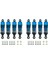 8pcs Alüminyum Alaşım Şok Emiciler Damper Damper Tamiya Tt-01 TT01 Tt-02 TT02 1/10 Rc Araba Yükseltme Parçaları Mavi (Yurt Dışından) 1