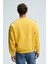 LEIF Erkek Kolları Biyeli Önü Baskılı Yuvarlak Yaka Oversize Sarı Sweatshirt 7