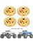 4pcs Pirinç Tekerlek Hex Hub Adaptör Karşı Ağır Fren Diski 1/18 Fms Eazyrc Rochobby Rc Araba Yükseltme Parçaları Sarı (Yurt Dışından) 5