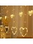 Kalp Dekorlu Animasyonlu Perde LED Işık 3 Metre 1