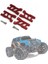 4pcs Metal Ön ve Arka Süspansiyon Kolu Seti 7630 Traxxas Latrax 1/18 Rc Araba Yükseltme Parçaları Aksesuarları Kırmızı (Yurt Dışından) 5