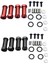 2 Set 12MM Alüminyum Tekerlek Hex Adaptörleri Uzatma Rc Araç Dönüşüm Parçaları 1/12 Wltoys 12428 12423 Kırmızı ve Siyah (Yurt Dışından) 1