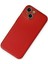 iPhone 14 Plus Kılıf Coco Deri Silikon Kapak - Kırmızı 2