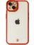 iPhone 14 Plus Kılıf Liva Lens Silikon - Kırmızı 2