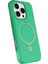 Apple iPhone 16 Pro Regal Magsafe Standlı Kapak - Yeşil 2