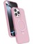 Apple iPhone 16 Pro Max Regal Magsafe Standlı Kapak - Açık Pembe 1