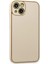 iPhone 14 Plus Kılıf Coco Deri Silikon Kapak - Gold 3