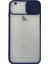 iPhone 6 Kılıf Palm Buzlu Kamera Sürgülü Silikon - Lacivert 1