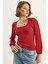Kadın Kare Yaka Uzun Kollu Gofre Bluz 2