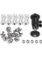 Kamera Vidası 21 Adet 1/4 Inç 3/8 Inç Dönüştürücü Dişli Vidalar 1/4 Inç Sıcak Ayakkabı Adaptörü Montaj Kamera Bilyalı Kafa Seti Kamera/tripod/monopod/ışık Standı (Yurt Dışından) 1