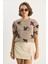 Kadın Bisiklet Yaka Fiyonk Detaylı Kısa Kollu Triko Kazak 2