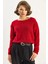 Kadın Kare Yaka Yumuşak Doku Triko Kazak 2