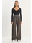 Kadın Yüksek Bel Çift Düğmeli Palazzo Pantolon 1