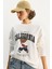 Kadın Bisiklet Yaka Teddy Nakışlı Baskı Detaylı Relaxed Sweatshirt 1