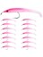 Sunmile Balık Tutma Cazibesi Deniz Balıkçılığı Kanallı Yılotu Biyonik Yem ile Yem Yem 5 Cm/0 6g T Kuyruk Yumuşak Böcek Simülasyon Yem 15PCS Pembe (Yurt Dışından) 2