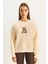 Kadın Teddy Nakış Detaylı Üç Iplik Şardonlu Sweatshirt 7