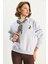 Kadın Fular Detaylı Ceylan Naıkışlı Üç Iplik Şardonlu Oversize Sweatshirt 3