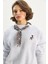 Kadın Fular Detaylı Ceylan Naıkışlı Üç Iplik Şardonlu Oversize Sweatshirt 5