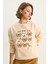 Kadın Fiyonk Nakışlı Kurdele Aksesuarlı Üç Iplik Şardonlu Sweatshirt 5