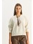 Kadın Fular Detaylı Pamuklu Ottoman Sweatshirt 2