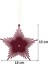 Yılbaşı Ağaç Süsü Kadife Yıldız Dekoratif Süs Bordo 13 cm 2