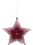Yılbaşı Ağaç Süsü Kadife Yıldız Dekoratif Süs Bordo 13 cm 3