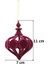 Yılbaşı Ağaç Süsü Kadife Damla Form Dekoratif Asılabilir Süs Bordo 11 cm 2