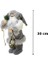 Yılbaşı Dekoru Gri Kürklü Noel Baba Figürlü Süsleme Aksesuarı 30 Cm 2