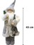 Yılbaşı Dekoru Gri Kürklü Noel Baba Figürlü Süsleme Aksesuarı 45 Cm 2