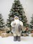 Yılbaşı Dekoru Gri Kürklü Noel Baba Figürlü Süsleme Aksesuarı 60 Cm 1