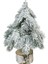 Yılbaşı Karlı Mini Ağaç Doğal Kütük Tabanlı Dekoratif Çam Ağacı 30 cm 2