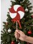 Yılbaşı Ağaç Süsü Dekoratif Simli Lolipop Şeker 55 cm 1
