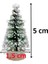 Yılbaşı Mini Karlı Çam Ağacı Masa Üstü Dekoratif Ağaç 5 cm 10'lu Set 2