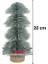 Mini Yılbaşı Ağacı Karlı Fırça Dallı Dekoratif Çam Ağacı 20 cm 2