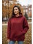 Kadın Oversize % 100 Pamuk Içi Polarlı Yumuşak Dokulu Basic Kapüşonlu Sweatshirt 1