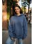 Kadın Oversize % 100 Pamuk Içi Polarlı Yumuşak Dokulu Basic Kapüşonlu Sweatshirt 1