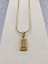 Külçe Model Çelik Kolye Gold Renk ( Küçük Boy ) 1