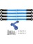 Metal Ön ve Arka Bağlantı Çubuk Bağlantı Çubuğu 25T Servo Kol Direksiyon Bağlantı Çubuğu Rc Araba Arrma 1/8 Kraton Outcast 6s Mavi (Yurt Dışından) 1