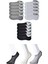 Litaetrend Siyah Gri ve Beyaz Erkek Görünmez Çorap 15 Çift 1