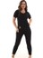 Kadın Termal Korse Tayt ve Fermuarlı Takım Siyah Terletici Etki 2 Parça 4