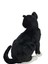 Miyavlayan Oturan Gerçek Görünümlü Peluş Siyah Smokin Kedi 27 cm 62441 2