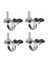 4pcs Mini Küçük Tekerlekler 1 Inç M8X15MM Tpe Sessiz Tekerlekler Fren Evrensel Tekerlekler Için Mobilya Için Tekerlekler Kitaplık Çekmecesi (Yurt Dışından) 3