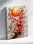 Japon Sakura Çiçekleri Güneş Desenli Dekoratif Duvar Tablo %100 Pamuk Kanvas Tuval 4