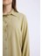 Regular Fit Basic Düz Viskon Uzun Kollu Gömlek Tunik D7352AX25SP 4
