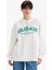 Oversize Geniş Kalıp Kapüşonlu Baskılı Sweatshirt F6089AX25AU 3