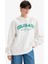 Oversize Geniş Kalıp Kapüşonlu Baskılı Sweatshirt F6089AX25AU 4
